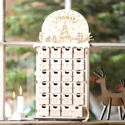 Personalised Wooden Toy Cutout Advent Calendar