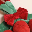 Close up of bow on Jellycat Amuseable Holly Soft Toy