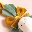 Close up of bow on Jellycat Amuseable Mistletoe Soft Toy