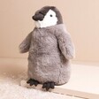 Jellycat Little Percy Penguin Soft Toy on Pink Surface