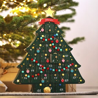 Personalised Fill Your Own LED Christmas Tree Advent Calendar