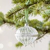 Ribbed Glass Secret Opening Bauble Hung  on Tree