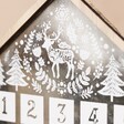 Close up of top of Festive Metal House Advent Calendar