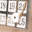 Back of counter on Festive Metal House Advent Calendar