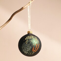 Green Floral Bauble