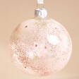 Back of Pink Floral Wreath Glass Bauble