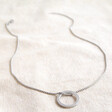 Full Chain on Men's Stainless Steel Hoop Pendant Necklace