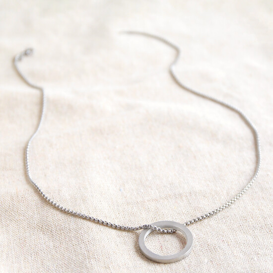 Stainless Steel Hoop Necklace