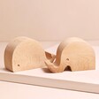 Wooden Whale Phone Holder with elephant also available