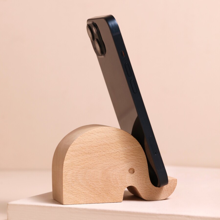 Wooden Elephant Phone Holder Gadget And Accessories Lisa Angel