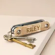 Personalised Hex Bike Tool Set on set of keys against neutral coloured background