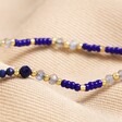 Close up of beads on Third Eye Chakra Beaded Necklace in Gold