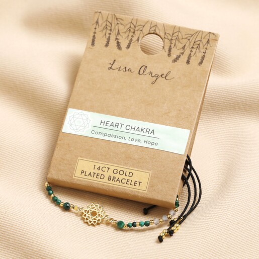 Heart Chakra Charm Bracelet in Gold in Packaging 
