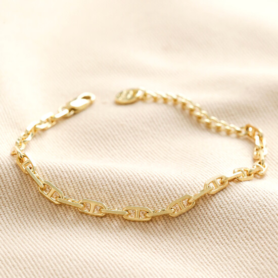 Anchor Chain Bracelet Gold