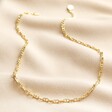 Anchor Chain Necklace in Gold laid out full length on top of Anchor Chain Necklace in Gold