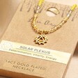 Solar Plexus Chakra Beaded Necklace in Gold on packaging