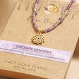Crown Chakra Beaded Necklace in Gold in packaging