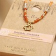 Sacral Chakra Beaded Necklace in Gold in packaging