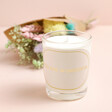 Candle in You Are Wonderful Mini Candle and Dried Flower Posy Gift on Beige Surface