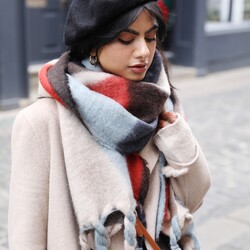Abstract Patterned Winter Scarf