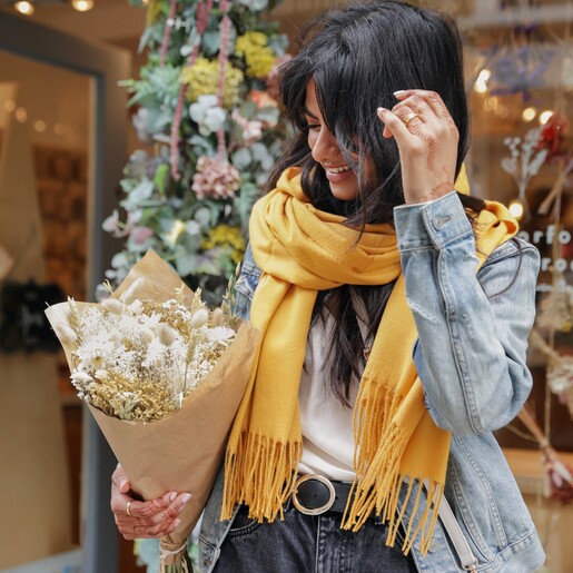 Yellow store winter scarf