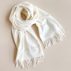 Personalised Embroidered Cashmere Blend Scarf