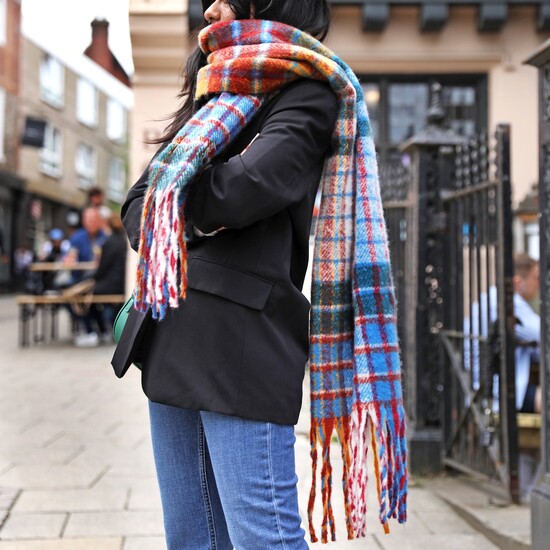 Colourful Check Winter Scarf