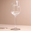 Empty Personalised Floral Wine Glass