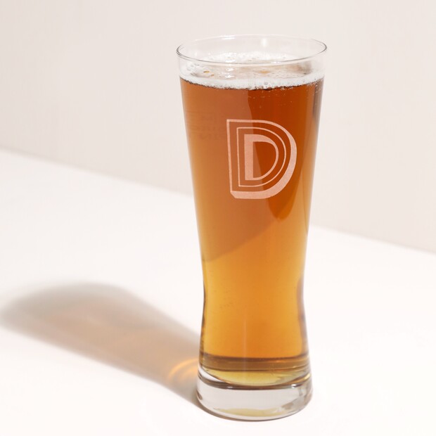Personalised Bold Initial Pilsner Pint Glass Personalised Bold Initial Pilsner Pint Glass