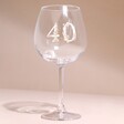 Empty Personalised Floral Milestone Birthday Gin Glass with 40 Personalisation 