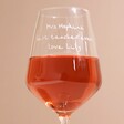 Lisa Angel Personalised Meaningful Wording Wine Glass