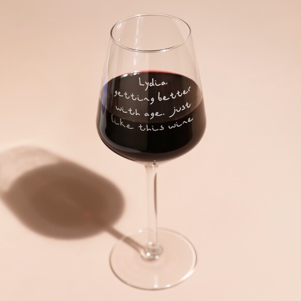 Personalised Meaningful Wording Wine Glass Personalised Meaningful Wording Wine Glass