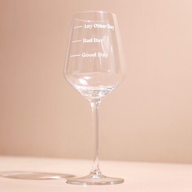 Personalised Measure Wine Glass Lisa Angel
