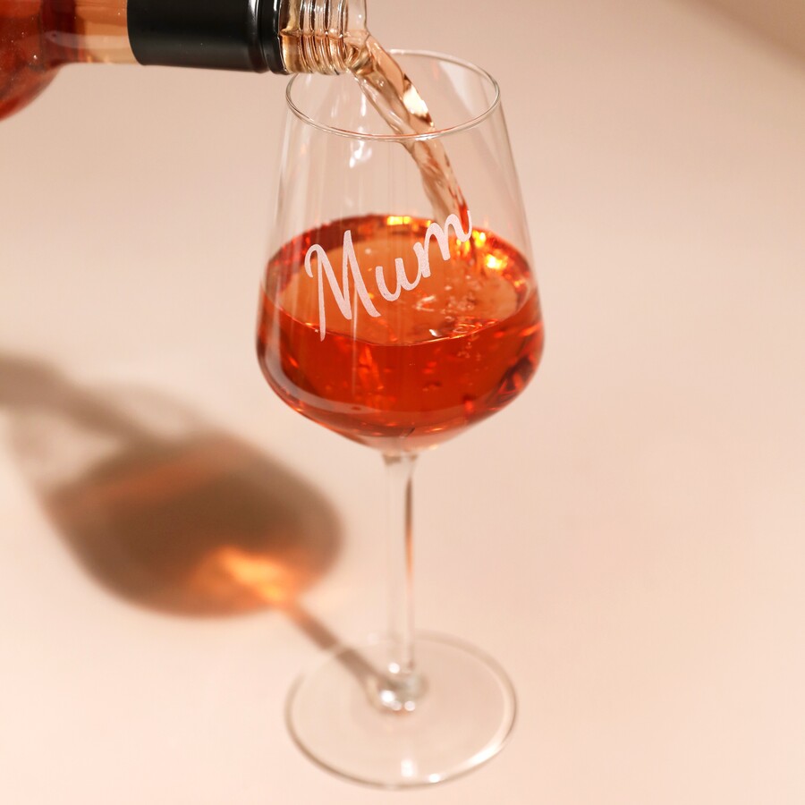 Personalised Laser Engraved Infinity Wine Glass - 390ml, Custom Message, Gift Boxed, Crystal Glass