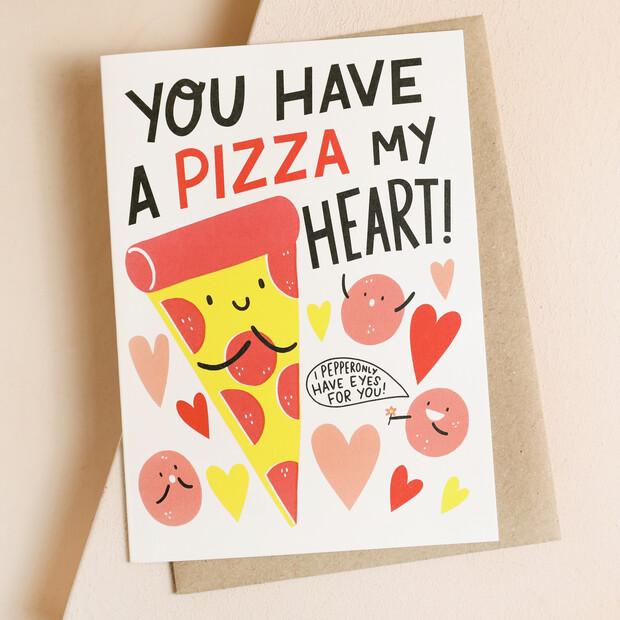 Ohh Deer You Have A Pizza My Heart Valentine's Day Card