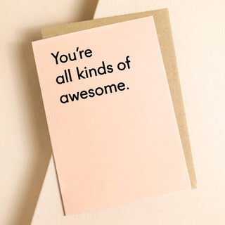 Ohh Deer You're All Kinds of Awesome Greetings Card