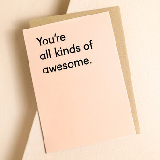 Ohh Deer You're All Kinds of Awesome Greetings Card