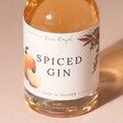 Close up of label on 100ml Autumn Spiced Gin