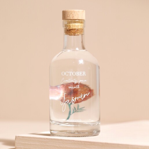 October Marigold Personalised Birth Flower 200ml Gin
