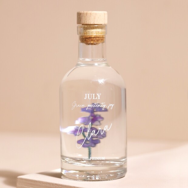 Personalised 20cl Birth Flower Gin Lisa Angel