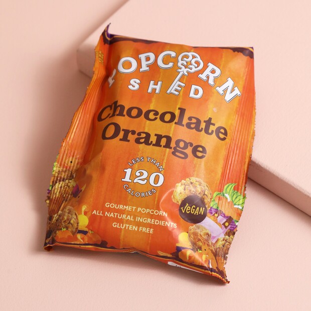 Popcorn Shed Chocolate Orange Gourmet Popcorn Snack Pack Popcorn Shed Chocolate Orange Gourmet Popcorn Snack Pack