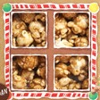 Close up of popcorn inside Popcorn Shed Gingerbread Gourmet Popcorn packaging