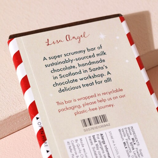 Back of From Father Christmas Milk Chocolate Bar 