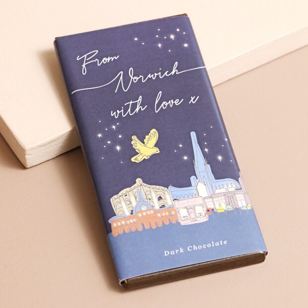 From Norwich With Love Dark Chocolate Bar