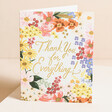 Rifle Paper Co. Margaux Thank You Greetings Card Standing on Beige Surface