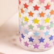 Close up of design on Sass & Belle Children's Rainbow Stars Water Bottle