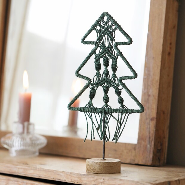 Green Woven Rope Tree Ornament Green Woven Rope Tree Ornament