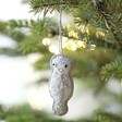 Owl Beaded Hanging Decoration on Christmas tree
