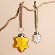 Tiny Silver Star Bauble with Gold Star Bauble