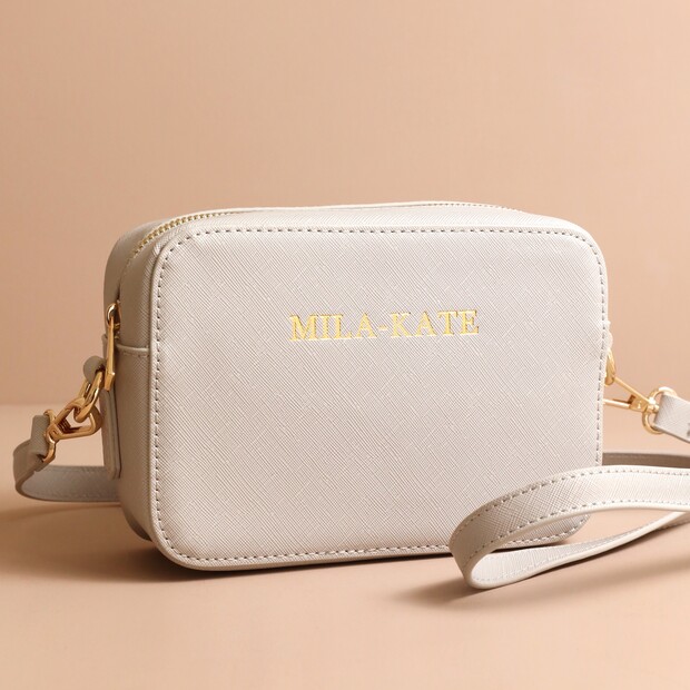 Personalised Foiled Rectangular Crossbody Bag Lisa Angel